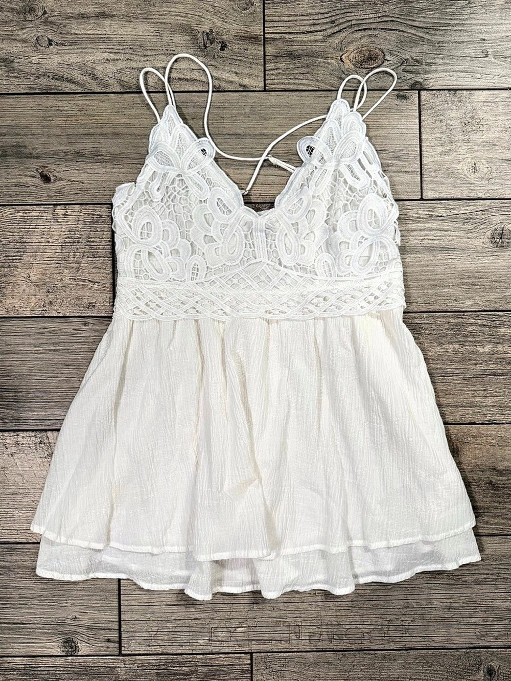 NWOT White Birch Lace Cami